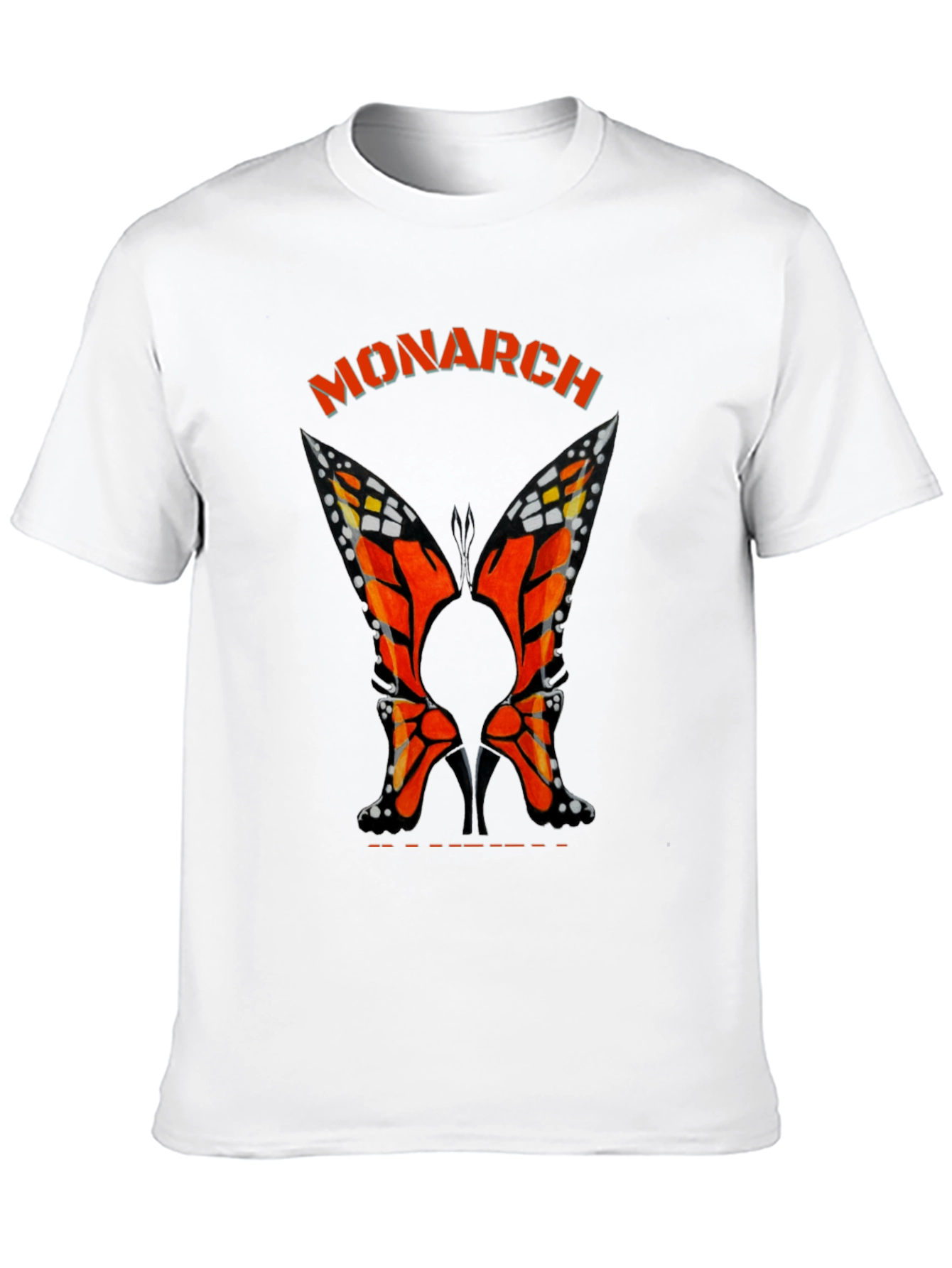 Monarch Butterfly Heels Black T-Shirt