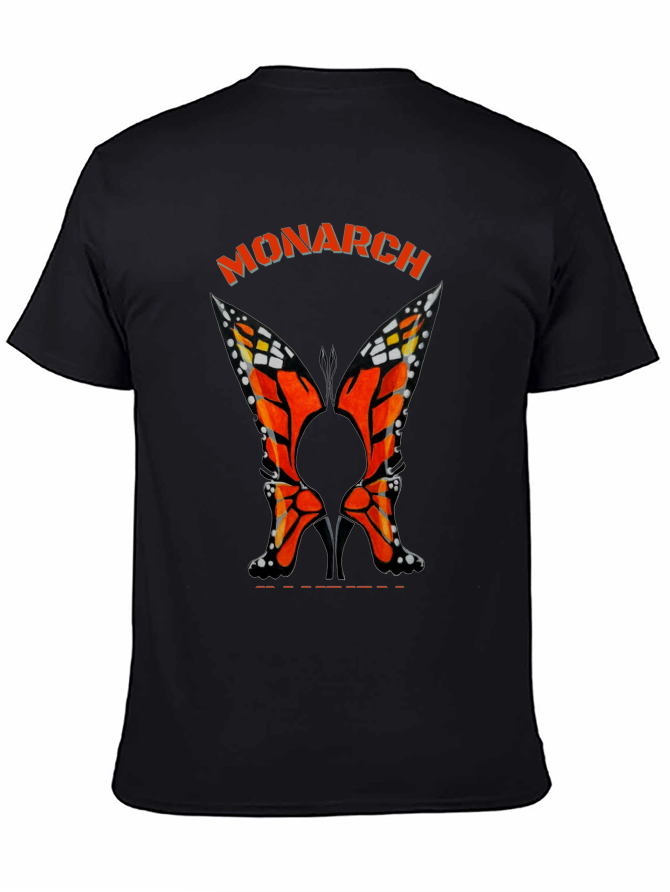 Monarch Butterfly Heels Black T-Shirt