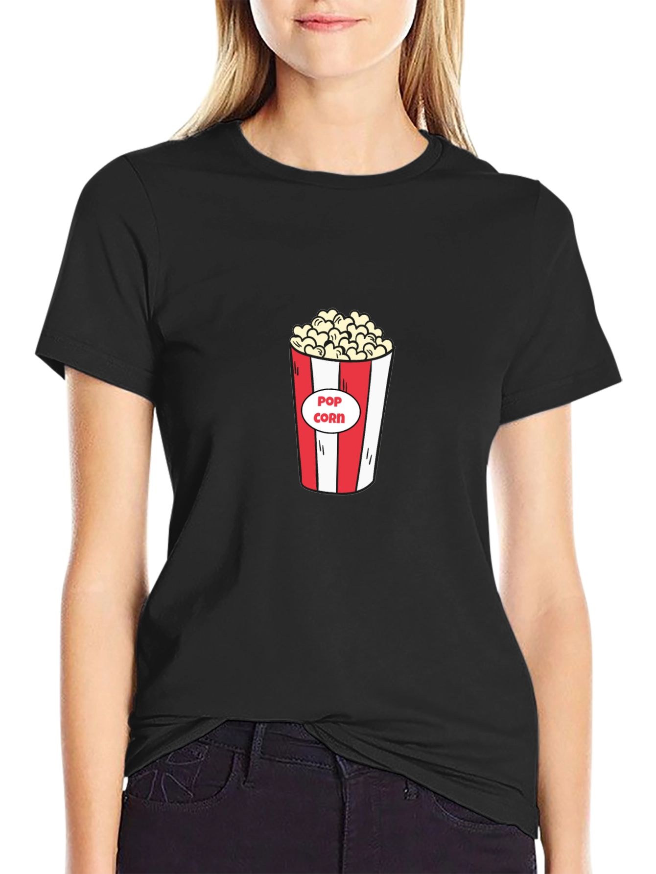 Popcorn Graphic Tee - Movie Night Ready!