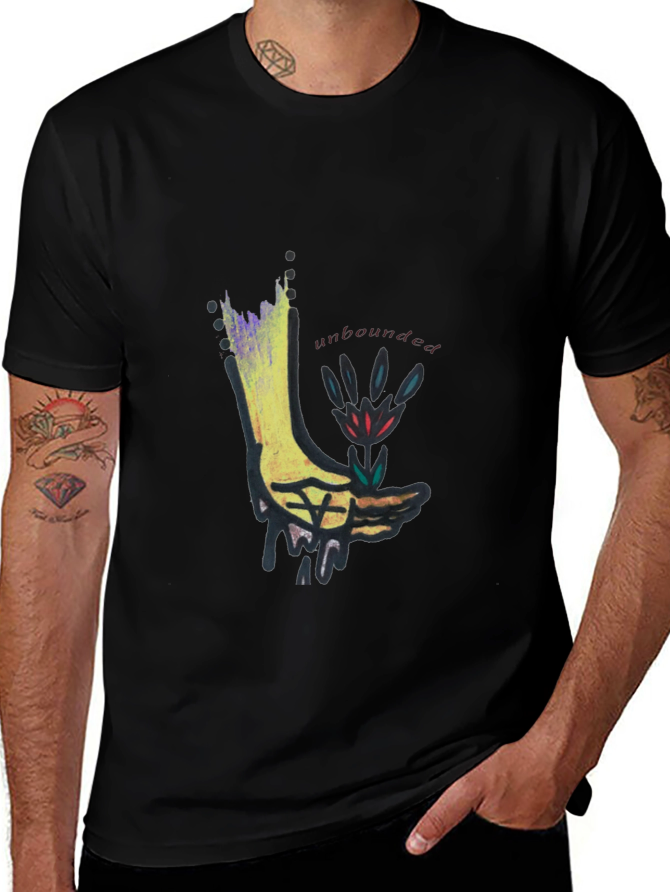 Unbounded Graphic Black T-Shirt