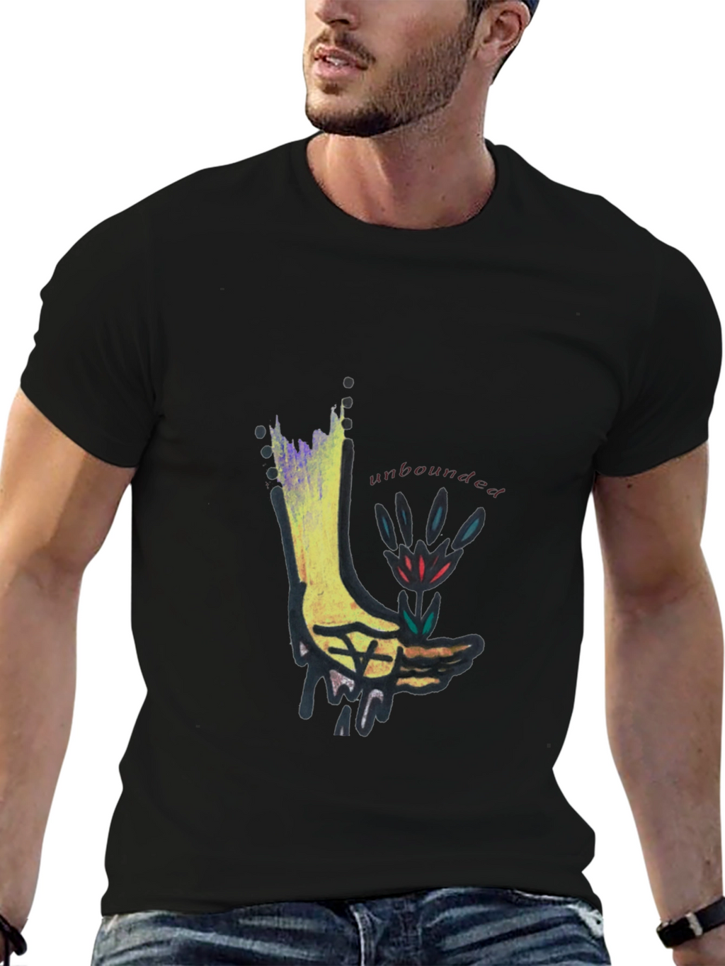 Unbounded Graphic Black T-Shirt