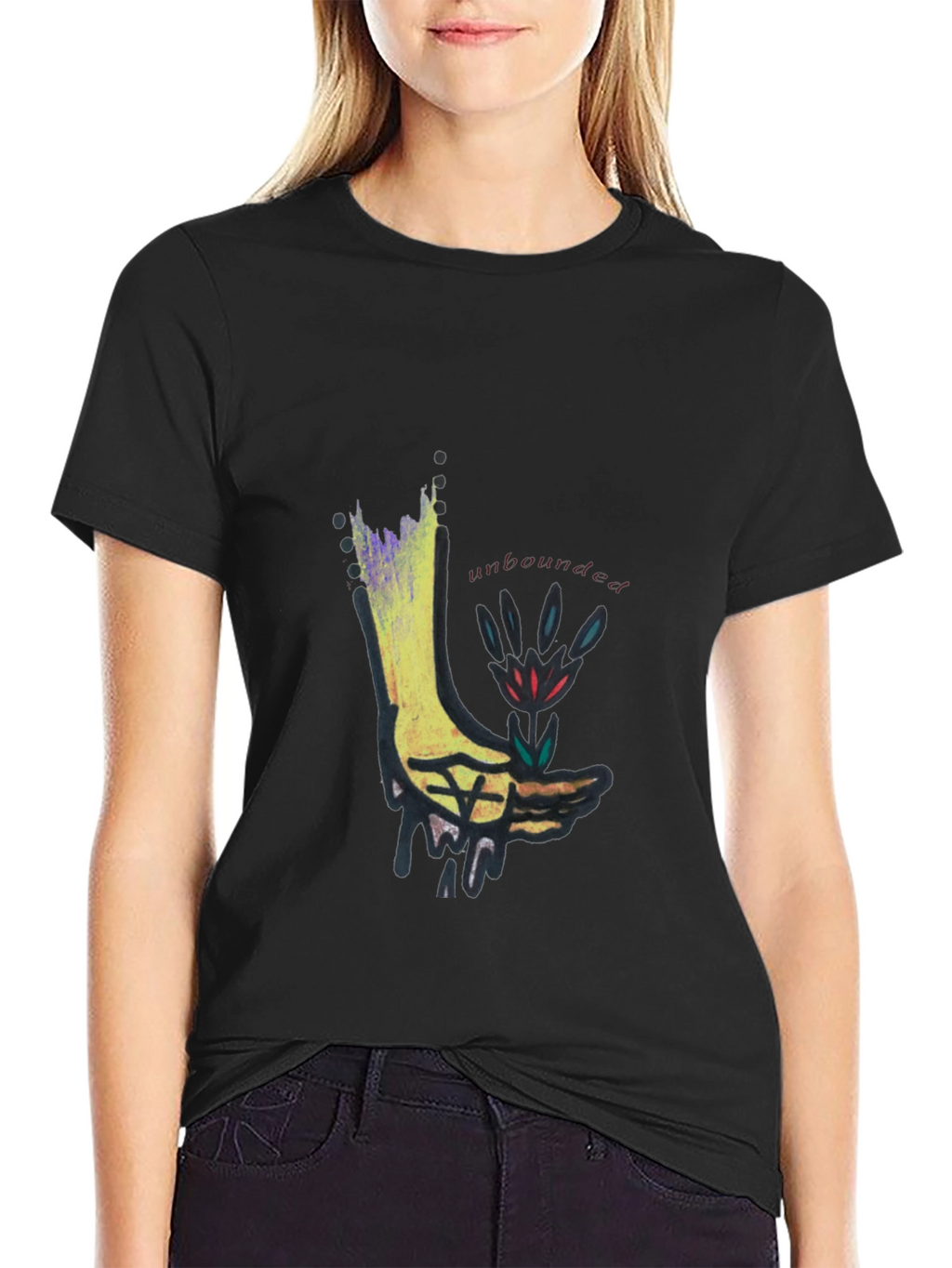 Unbounded Graphic Black T-Shirt