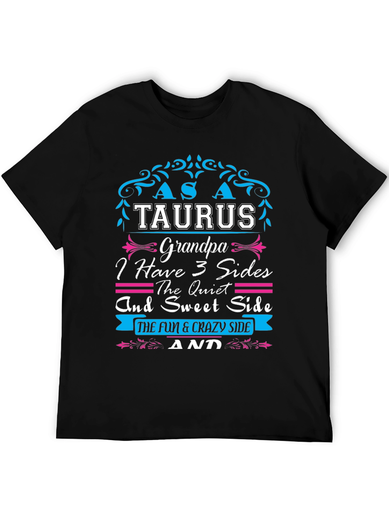 Taurus Grandpa T-Shirt - 3 Sides Tee