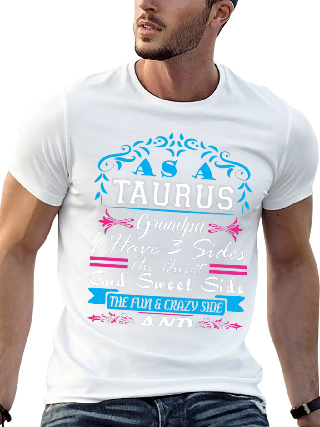 Taurus Grandpa T-Shirt - 3 Sides Tee