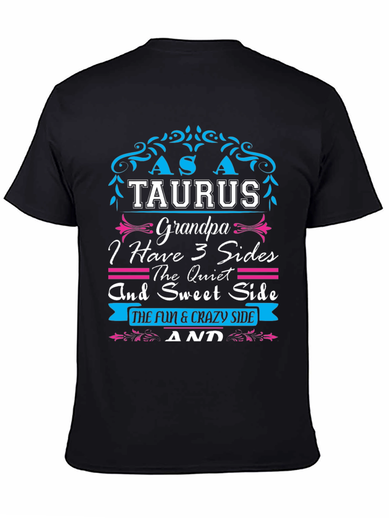 Taurus Grandpa T-Shirt - 3 Sides Tee
