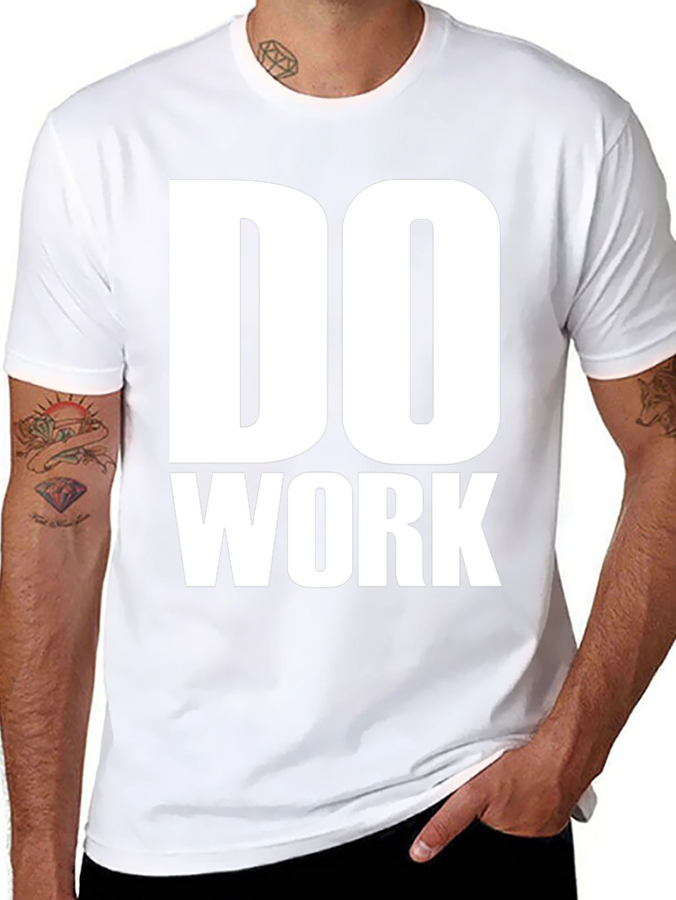 Do Work Graphic Print Black T-Shirt