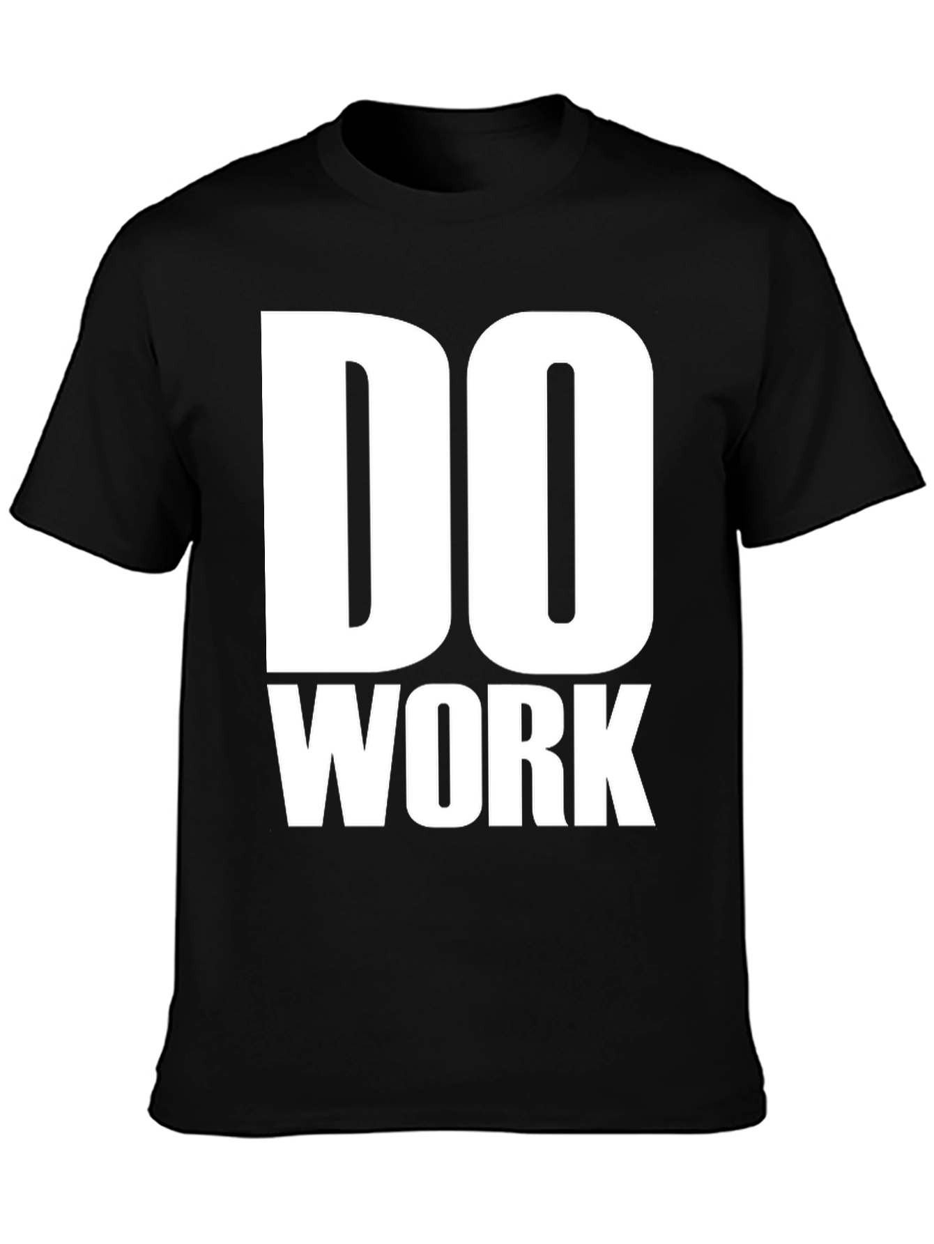 Do Work Graphic Print Black T-Shirt
