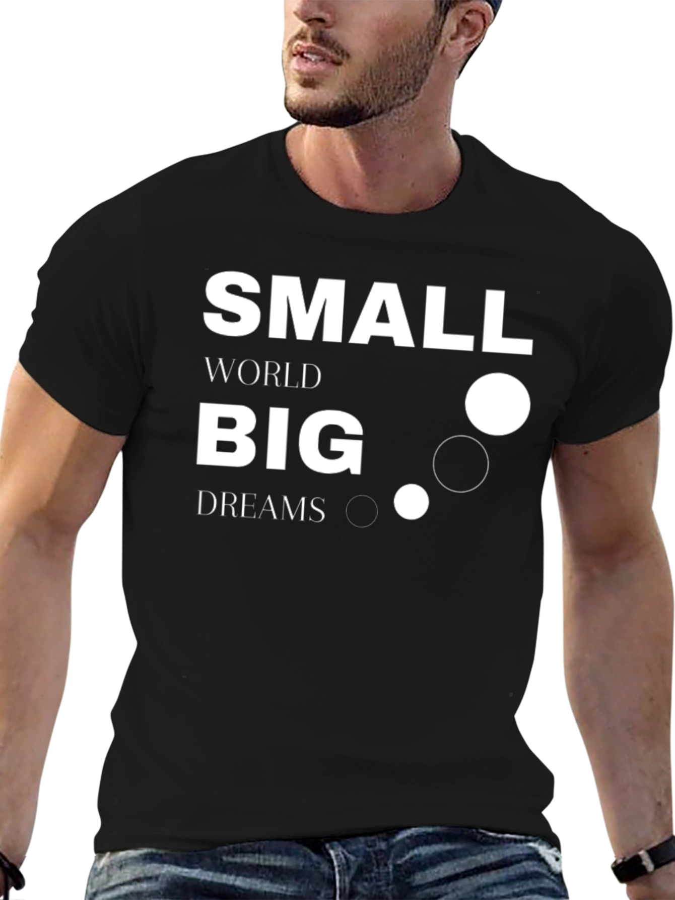 Small World Big Dreams Graphic Tee - Black