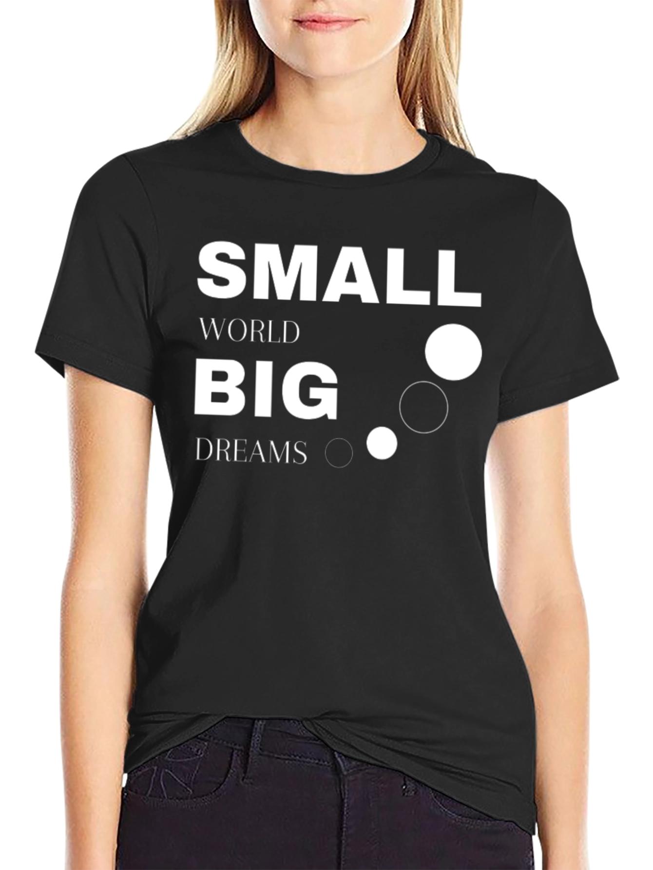 Small World Big Dreams Graphic Tee - Black