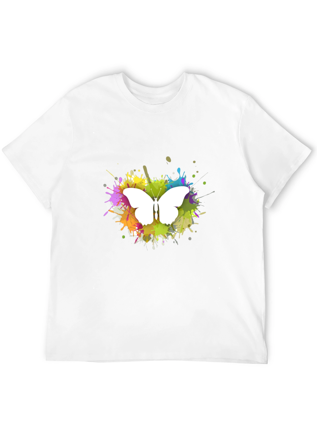 Butterfly Splatter Art T-Shirt - Black