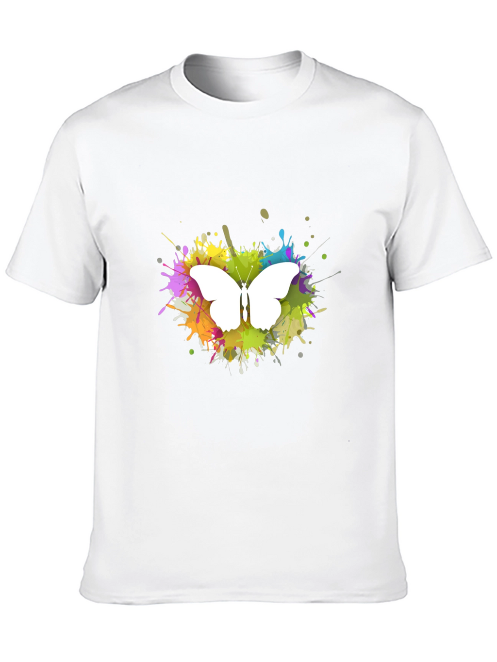 Butterfly Splatter Art T-Shirt - Black