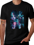 Cyberpunk City Street T-Shirt
