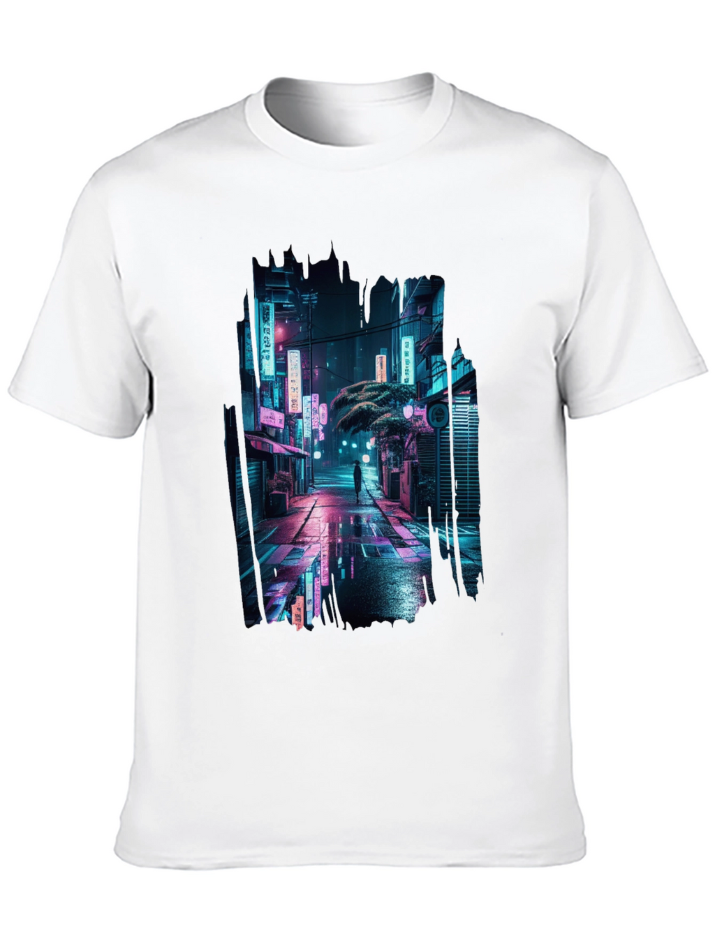 Cyberpunk City Street T-Shirt