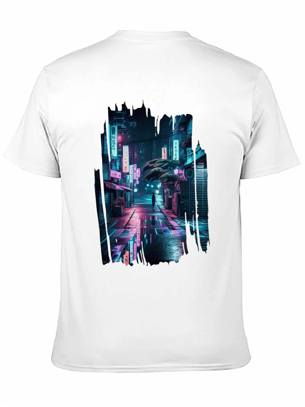 Cyberpunk City Street T-Shirt