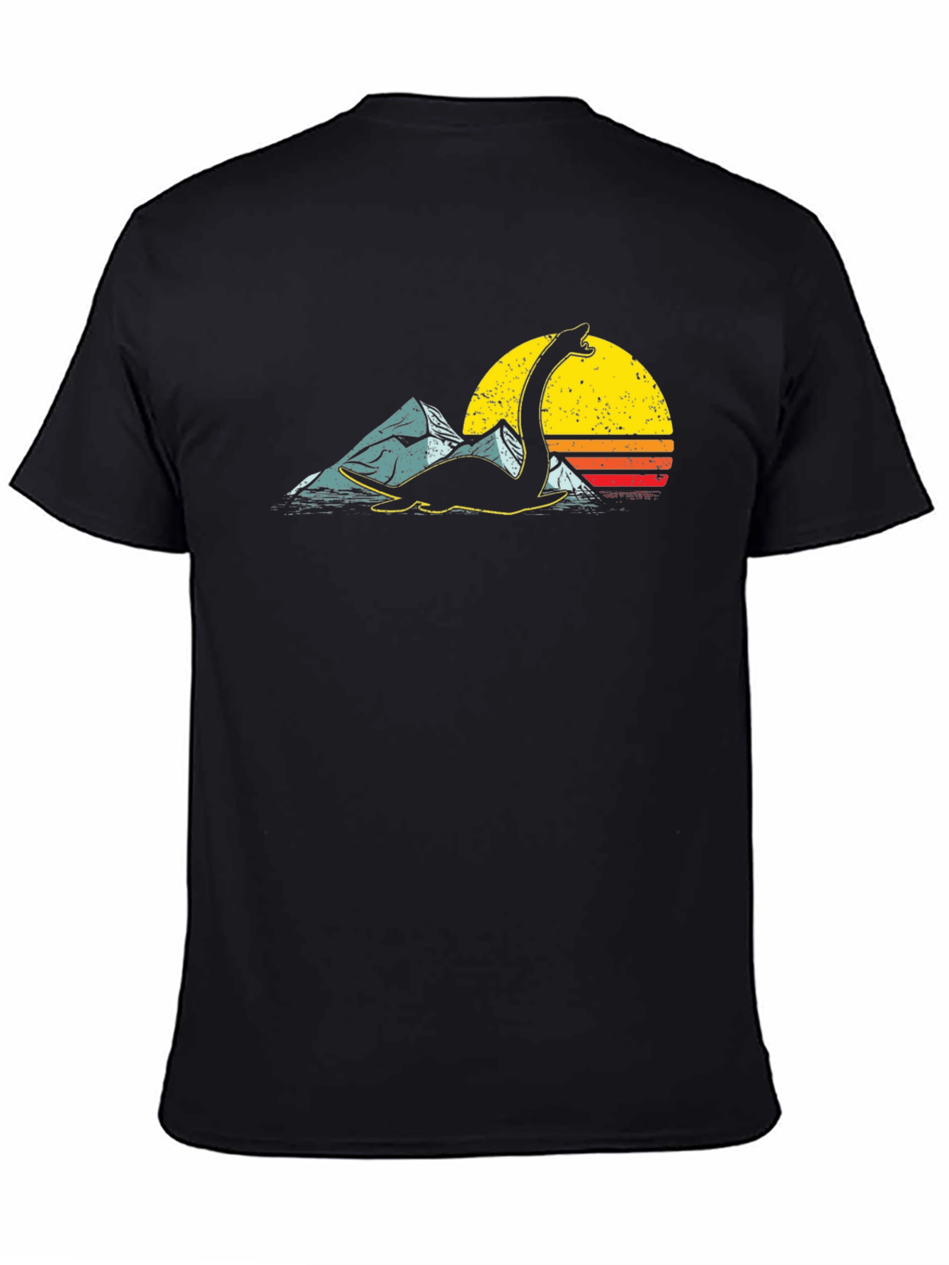 Loch Ness Monster Graphic Tee - Retro Sunset Design