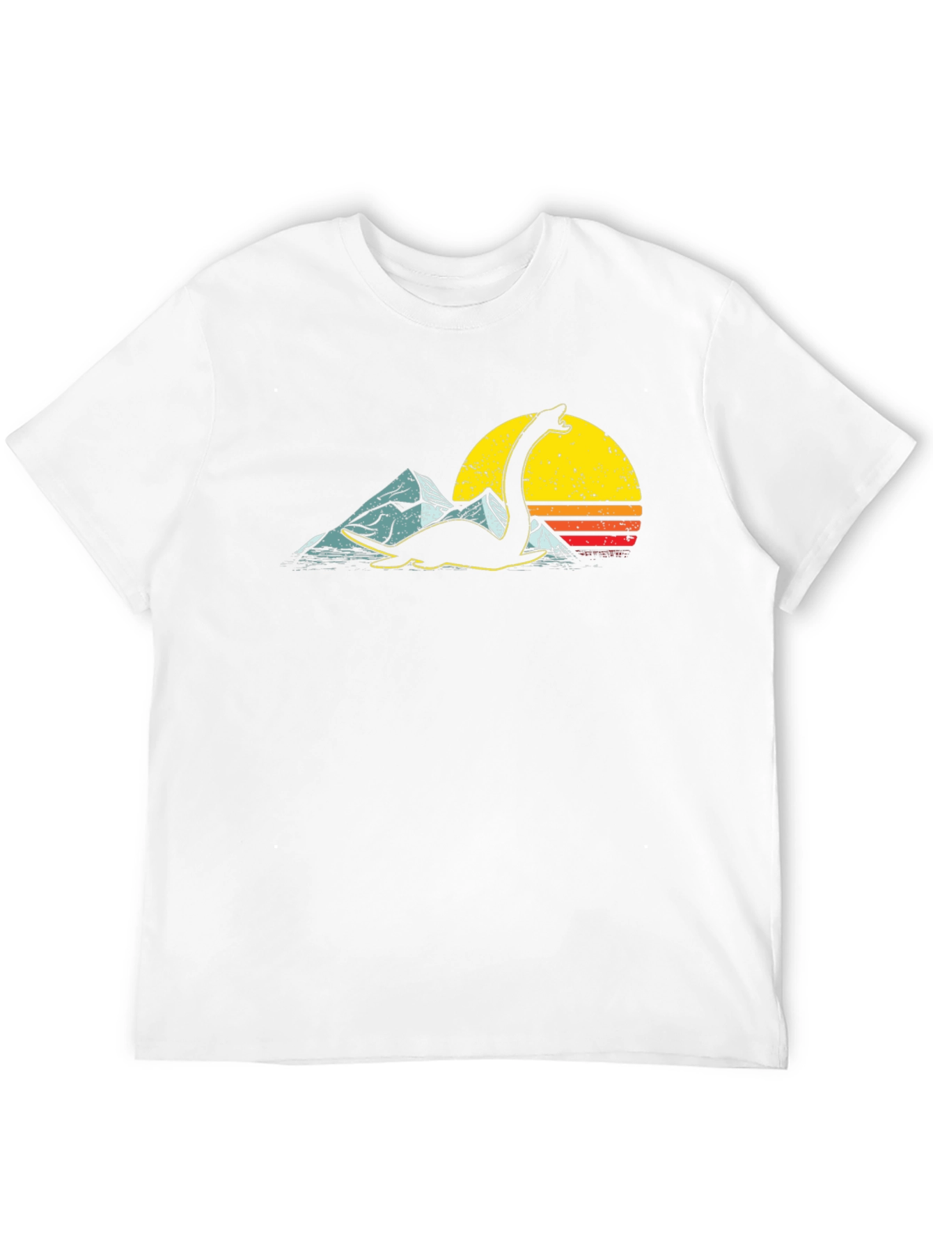 Loch Ness Monster Graphic Tee - Retro Sunset Design