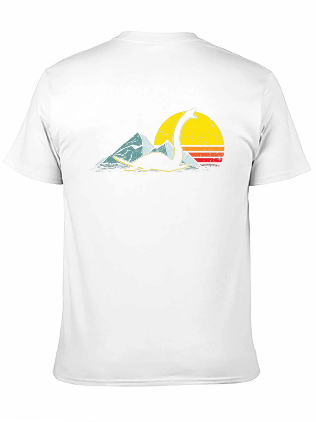 Loch Ness Monster Graphic Tee - Retro Sunset Design