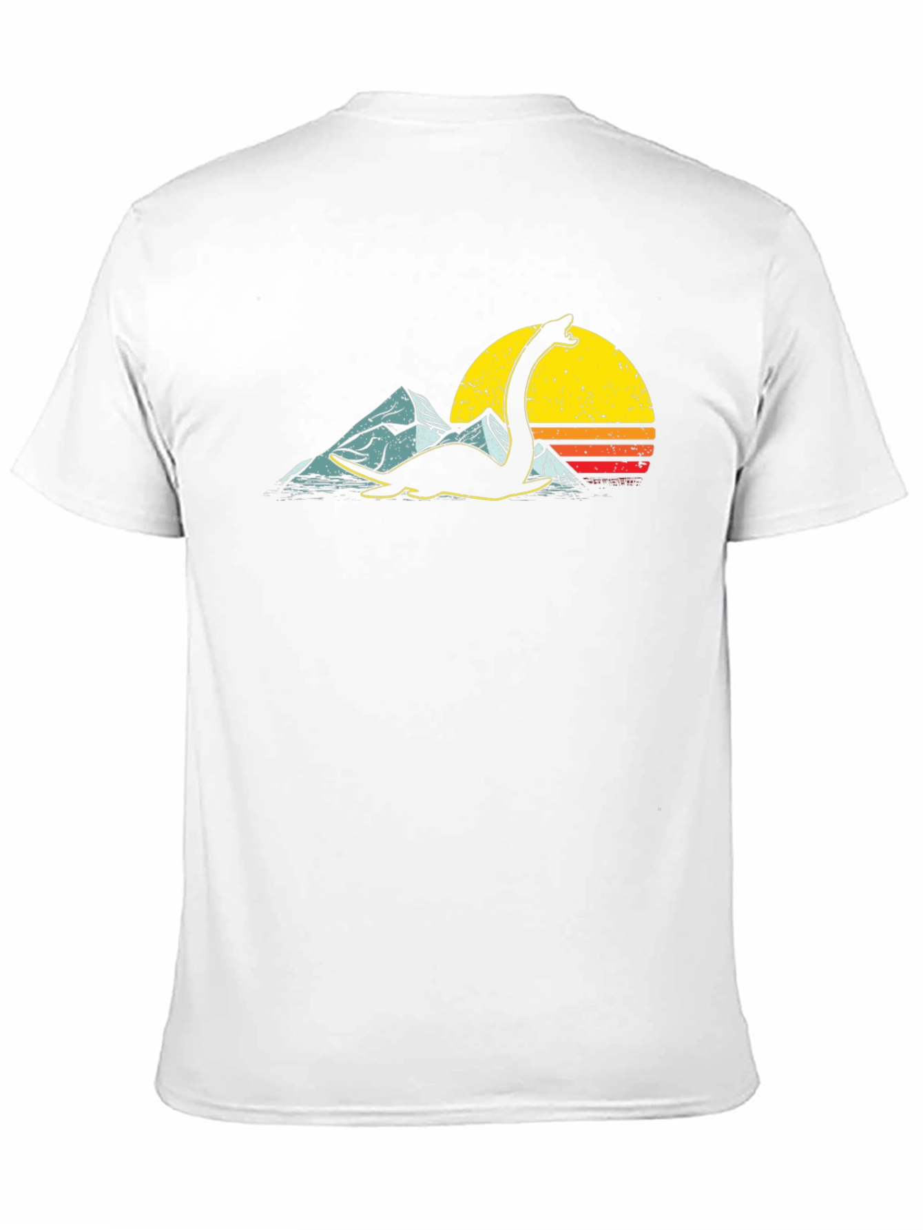 Loch Ness Monster Graphic Tee - Retro Sunset Design