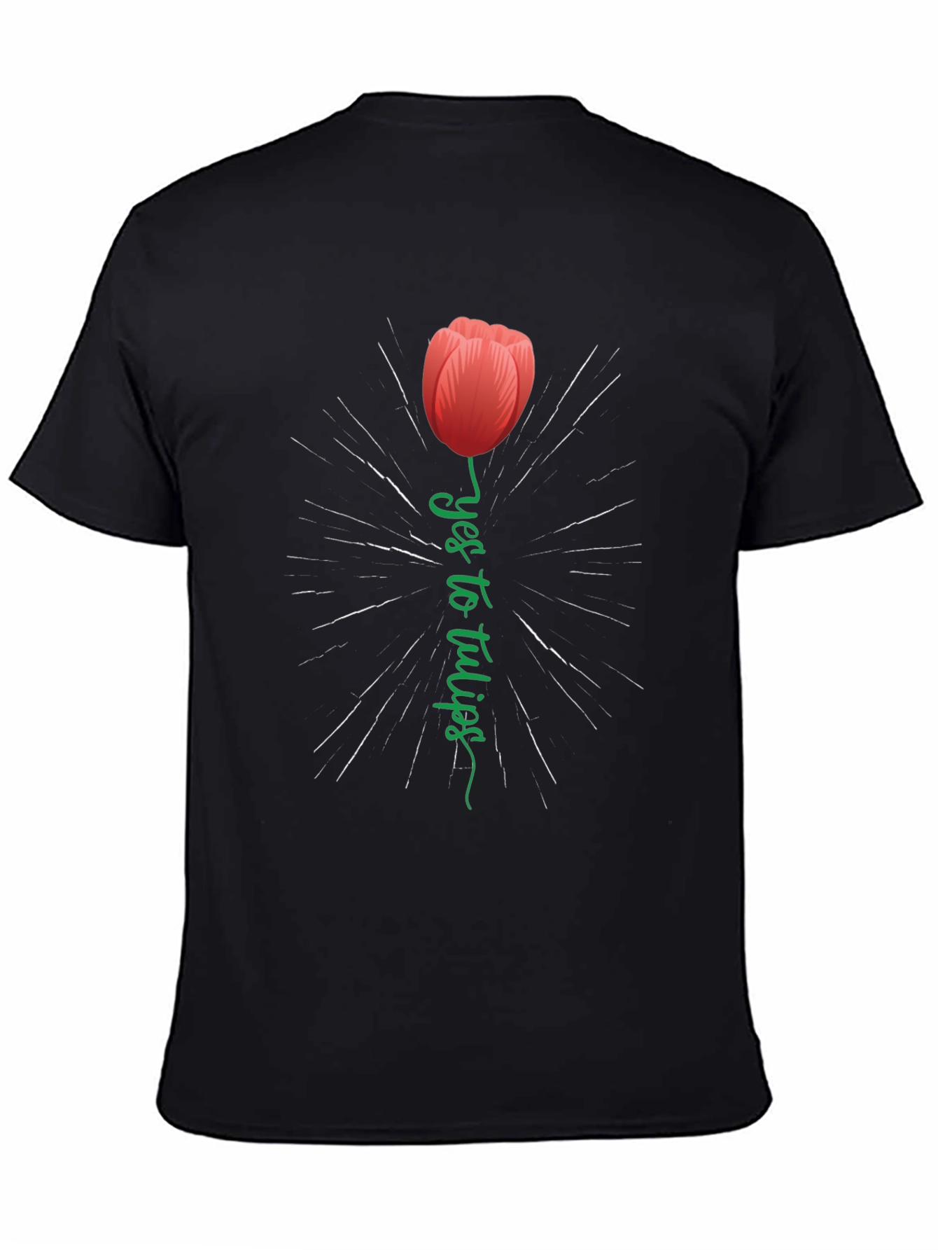 Yes to Tulips Graphic Tee - Stylish Floral Design