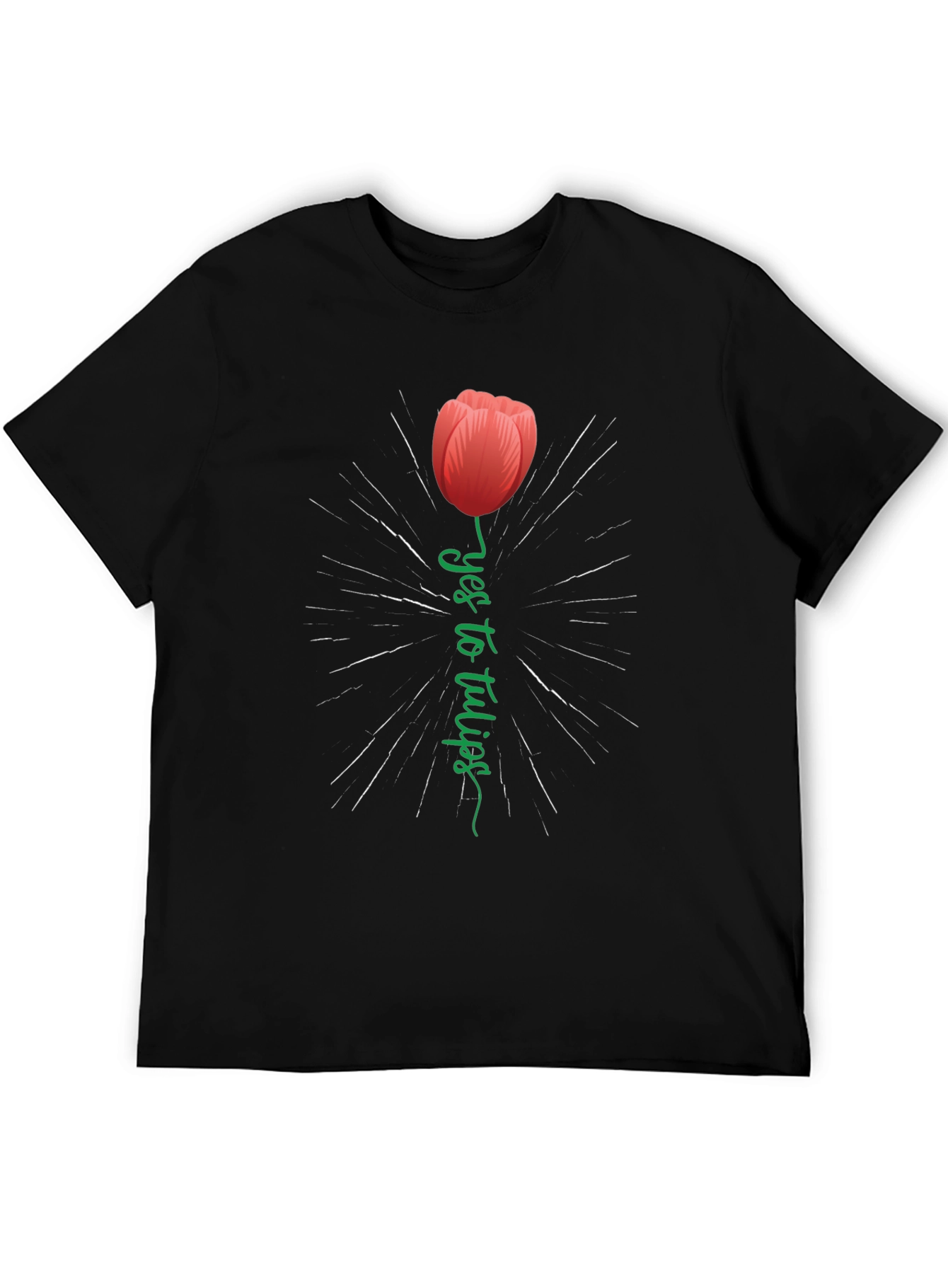Yes to Tulips Graphic Tee - Stylish Floral Design