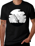 Windsurfer Graphic Tee - Black Crew Neck