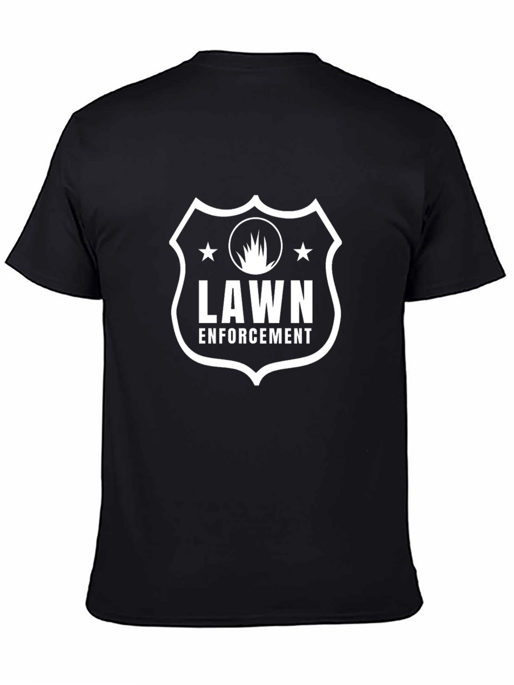 Lawn Enforcement Graphic T-Shirt - Black Cotton Tee