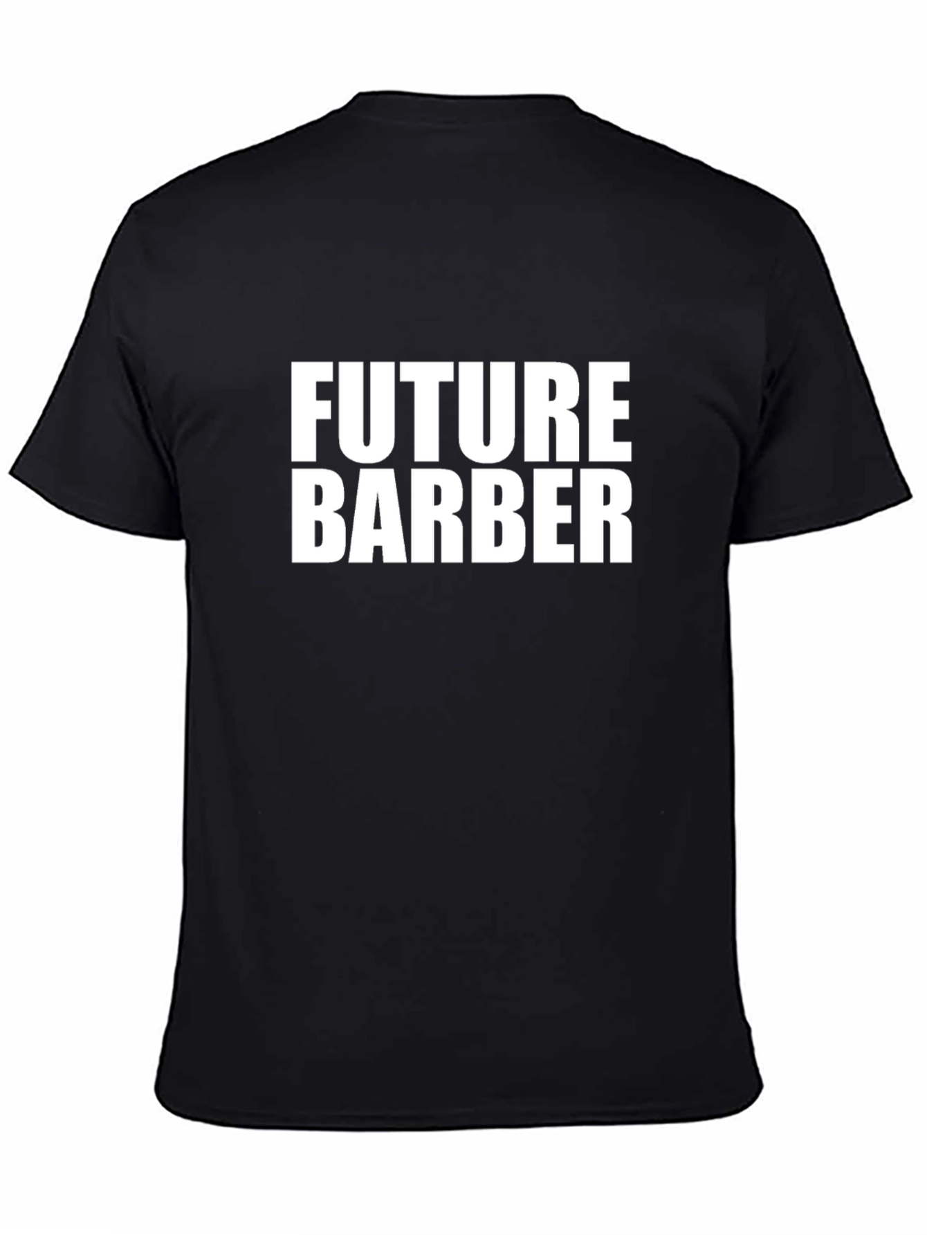 Future Barber T-Shirt - Black Crew Neck Graphic Tee
