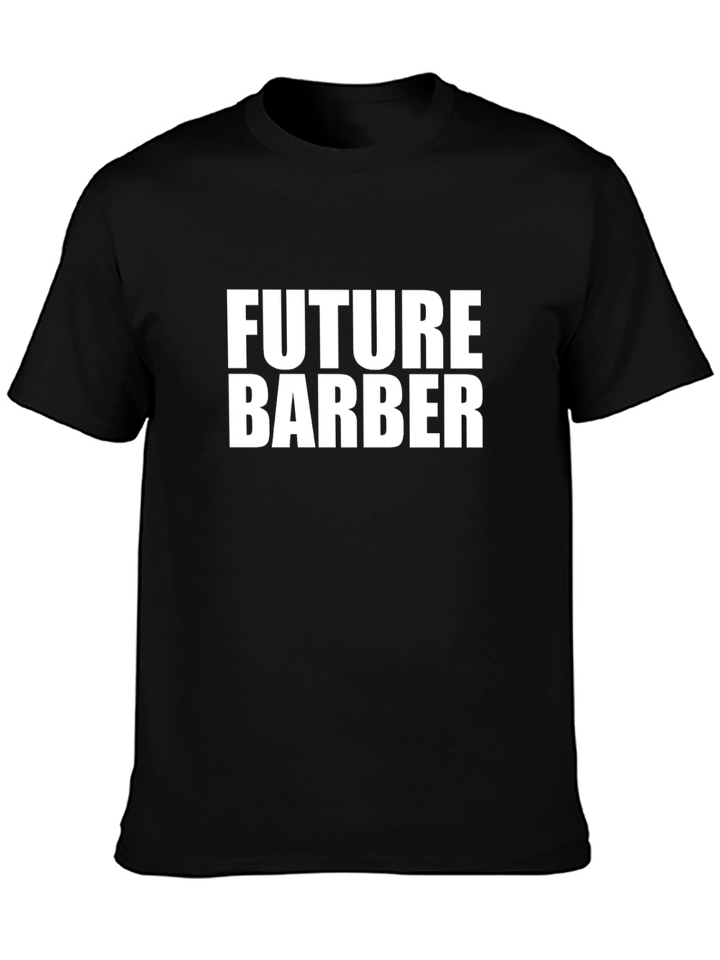 Future Barber T-Shirt - Black Crew Neck Graphic Tee