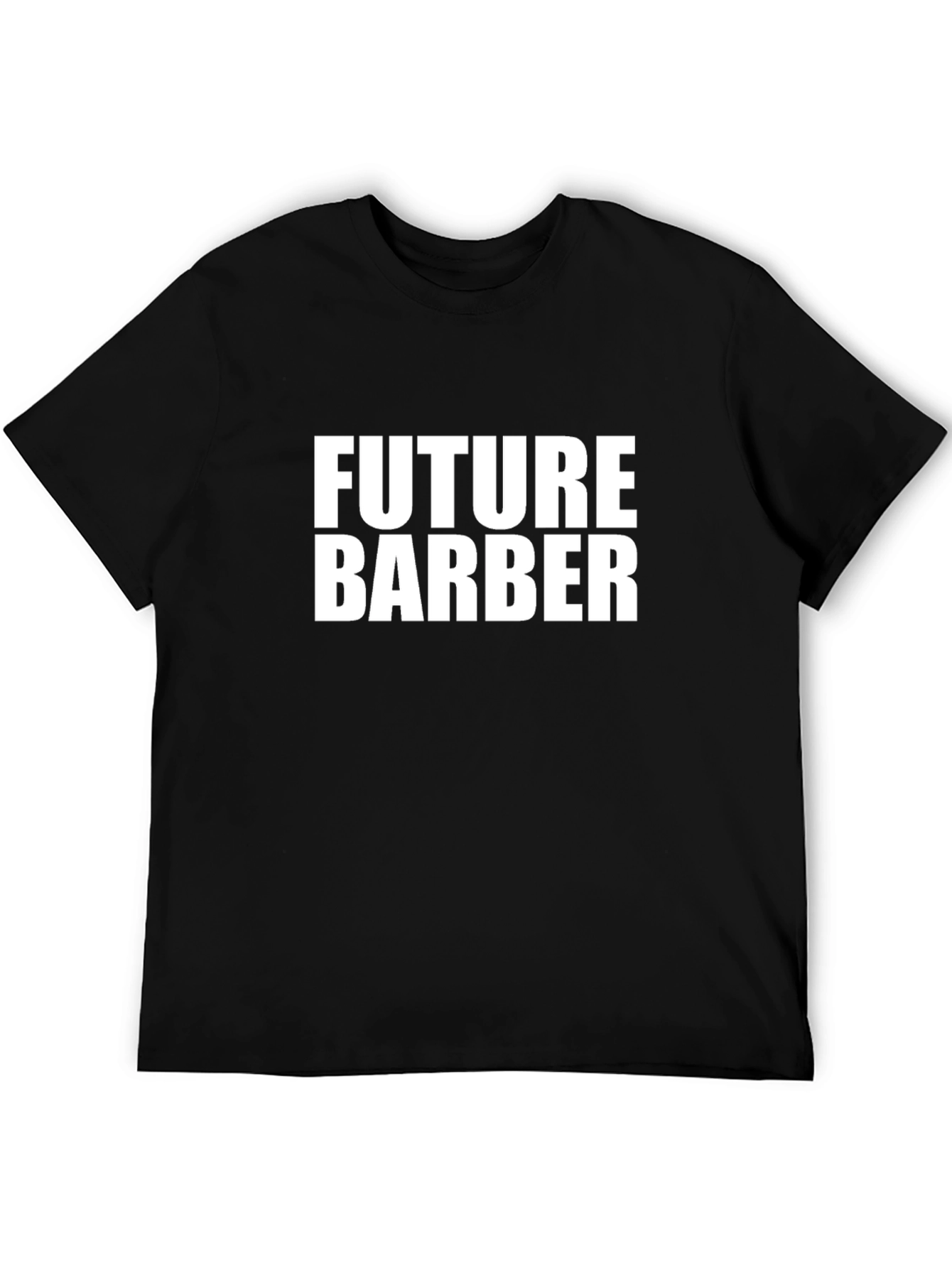Future Barber T-Shirt - Black Crew Neck Graphic Tee