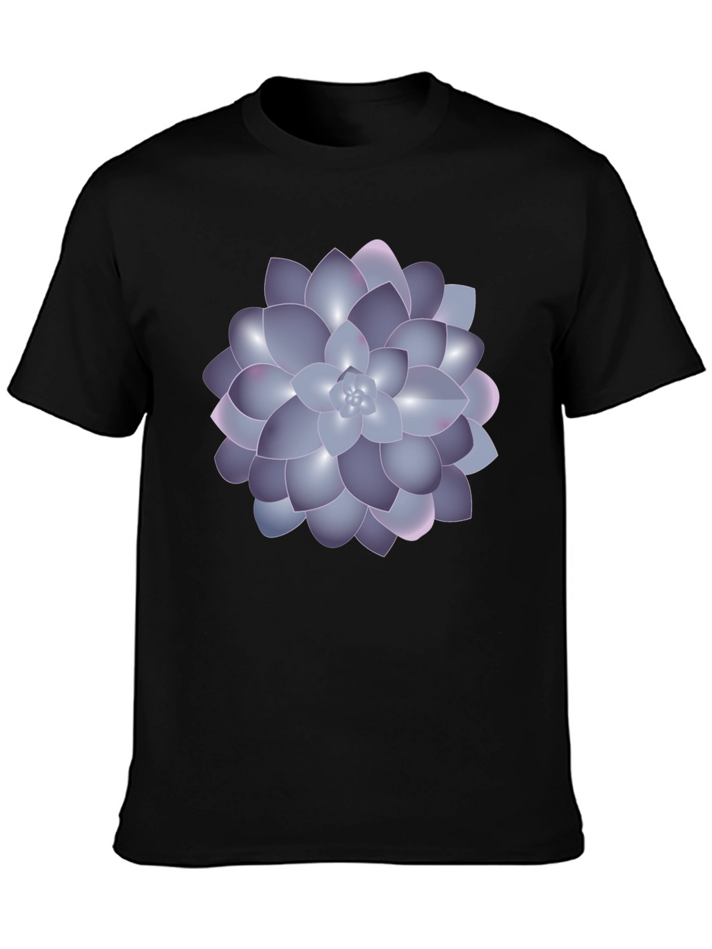 Succulent Graphic Black T-Shirt