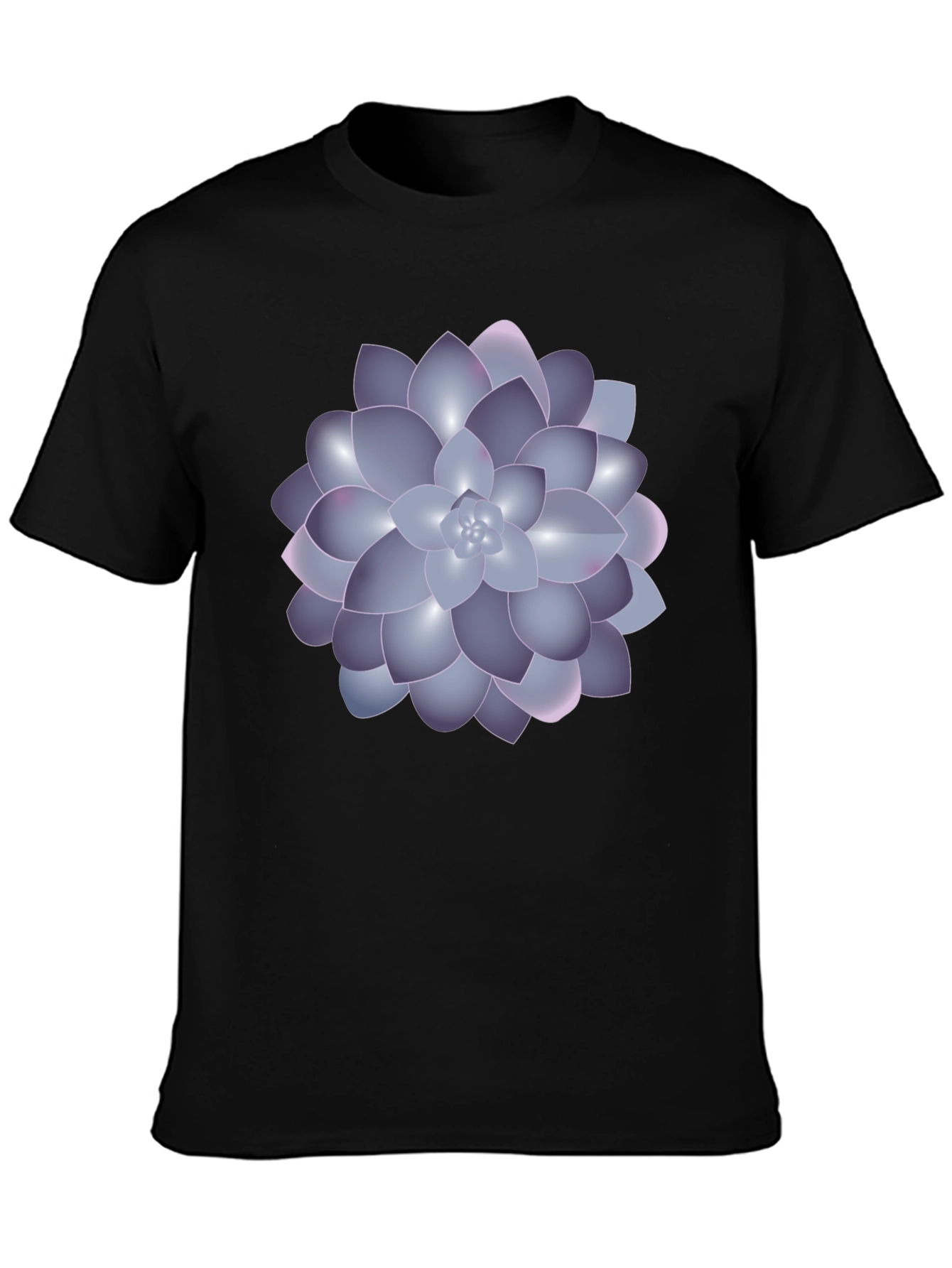 Succulent Graphic Black T-Shirt