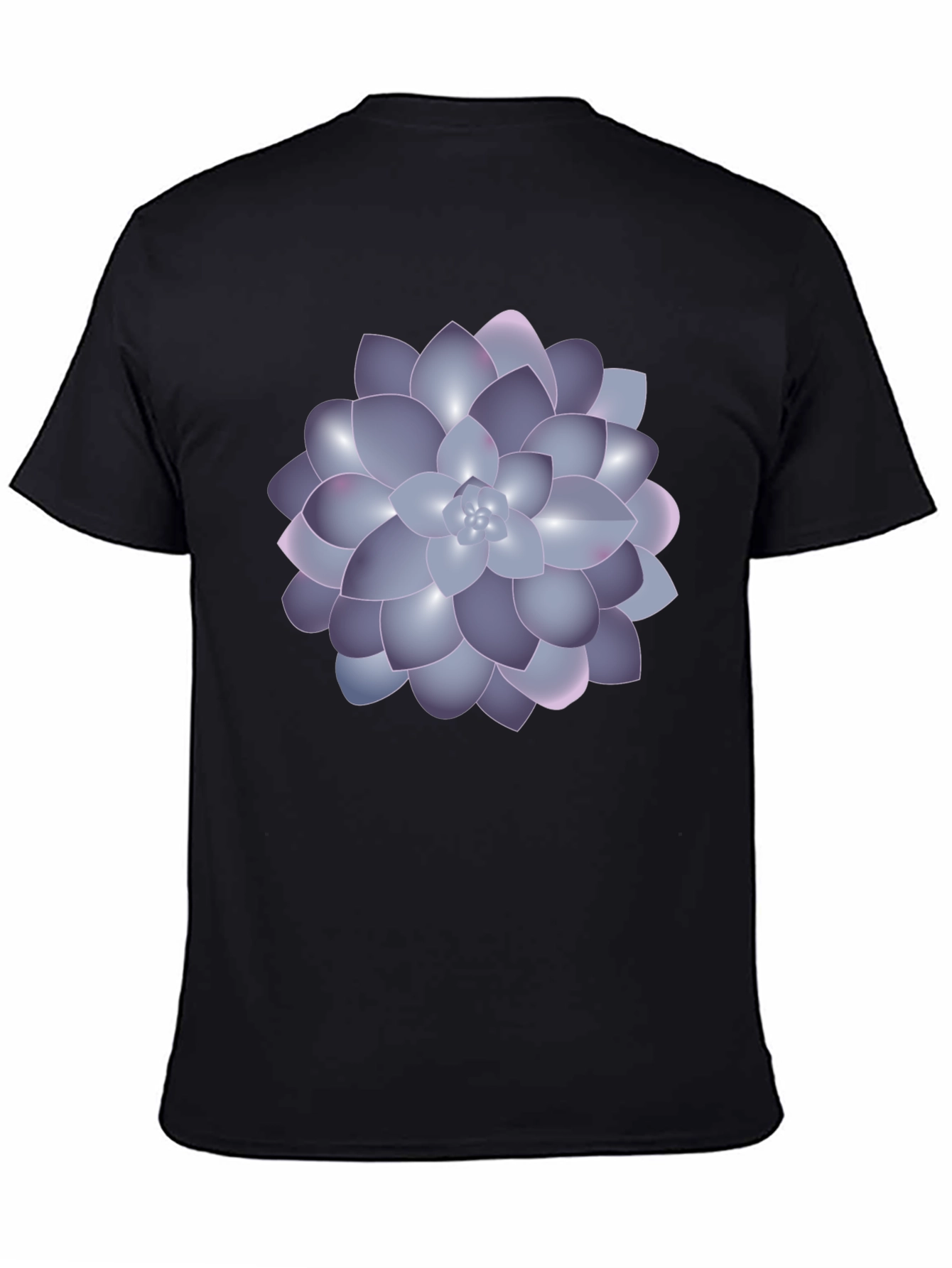 Succulent Graphic Black T-Shirt
