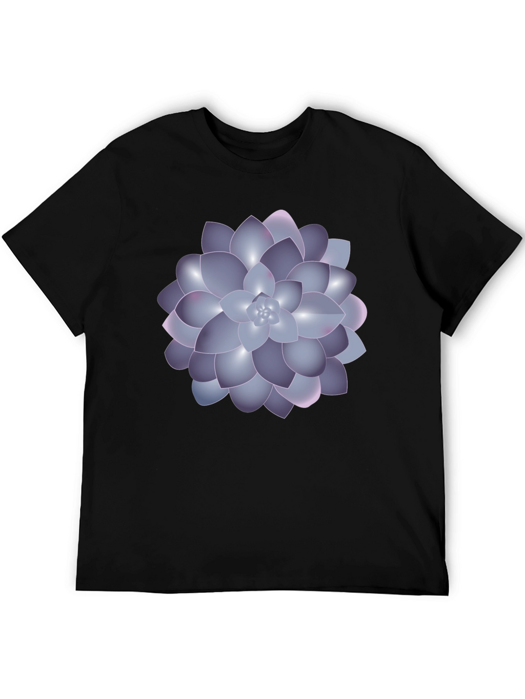 Succulent Graphic Black T-Shirt