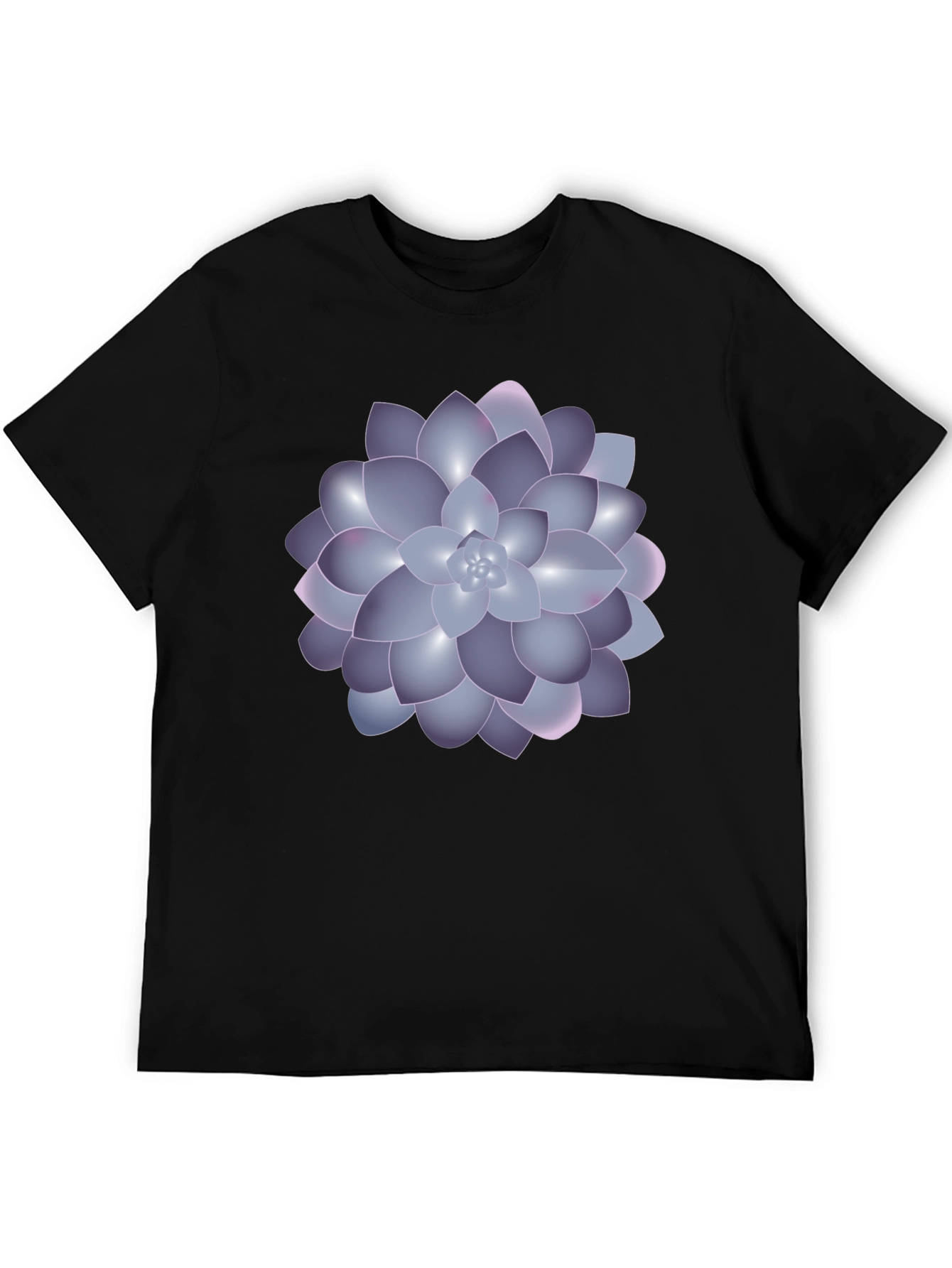 Succulent Graphic Black T-Shirt