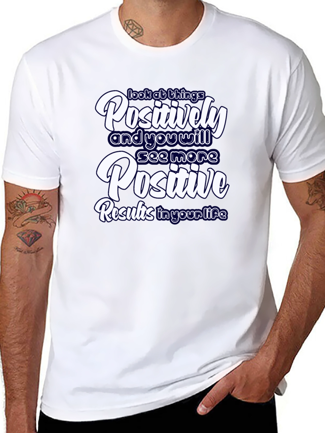 Positive Results Graphic Tee - Motivational Black T-Shirt