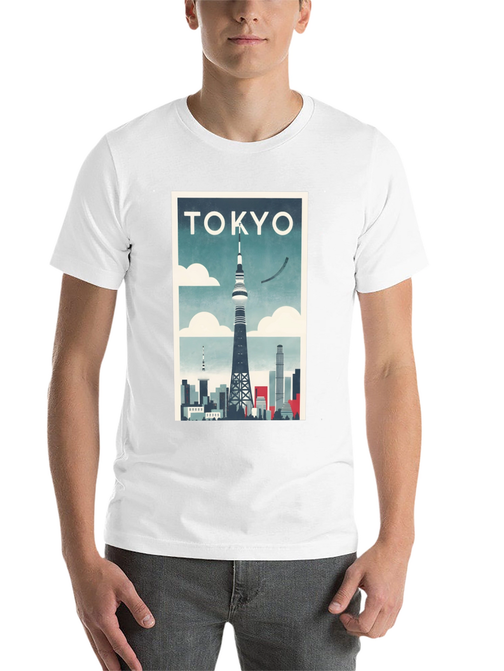 Tokyo Tower Skyline Graphic T-Shirt