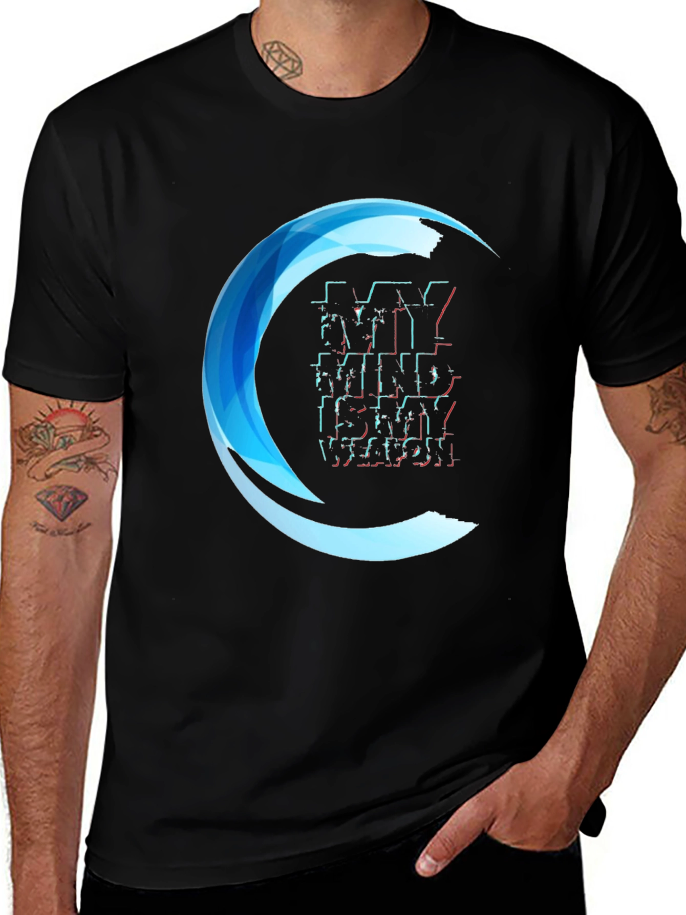 My Mind Is My Weapon Graphic Tee - Black