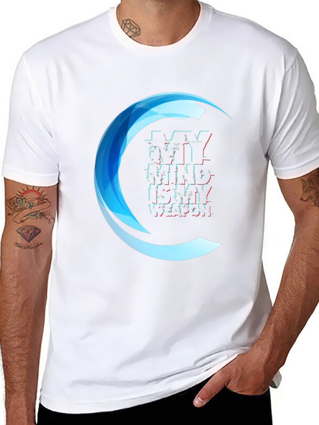 My Mind Is My Weapon Graphic Tee - Black