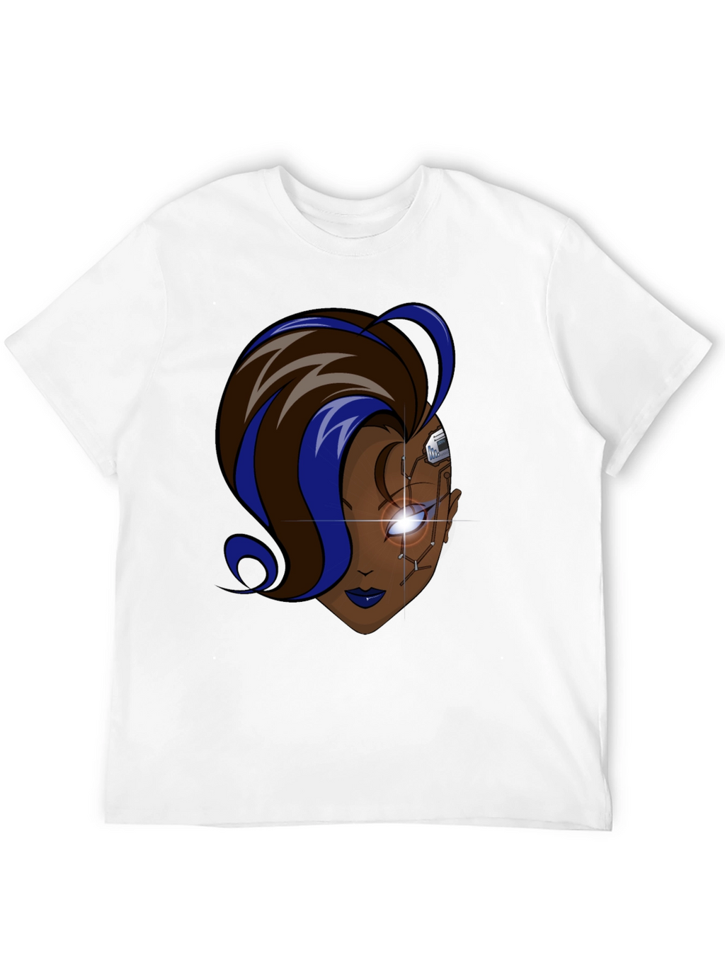 Cyberpunk Woman Graphic Black T-Shirt