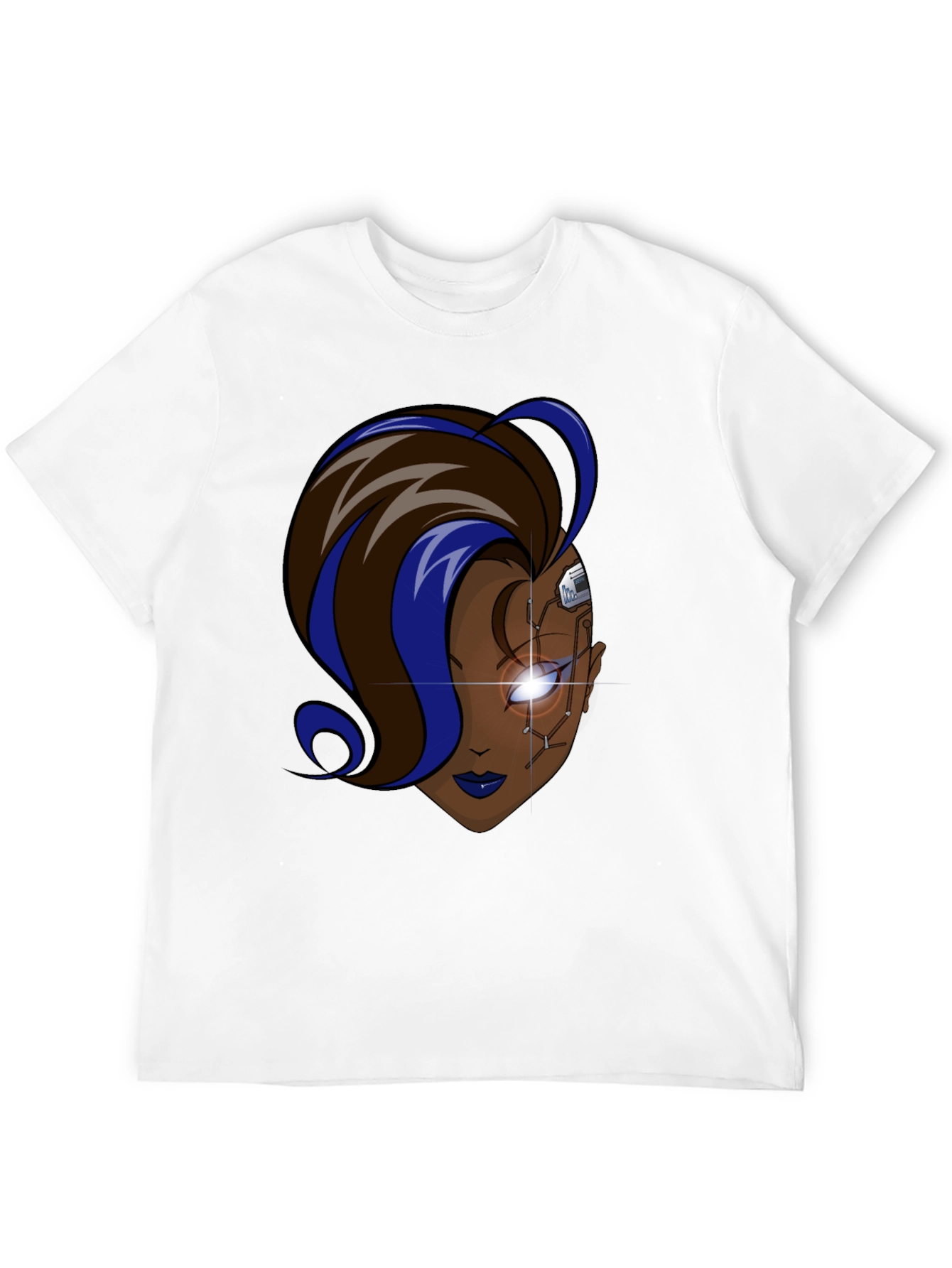 Cyberpunk Woman Graphic Black T-Shirt