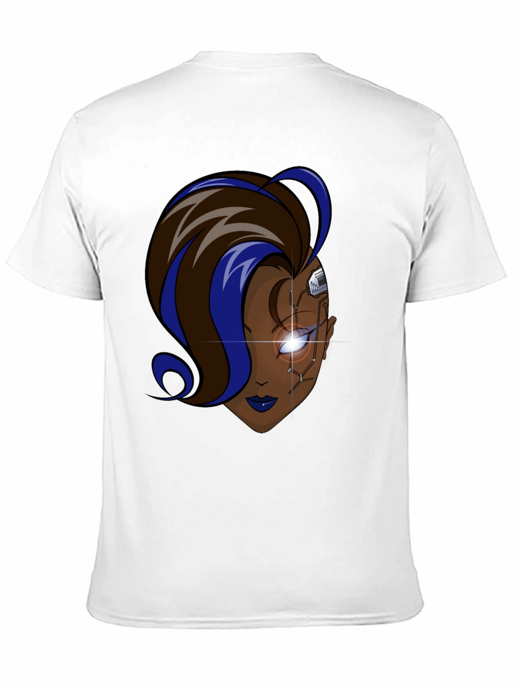 Cyberpunk Woman Graphic Black T-Shirt
