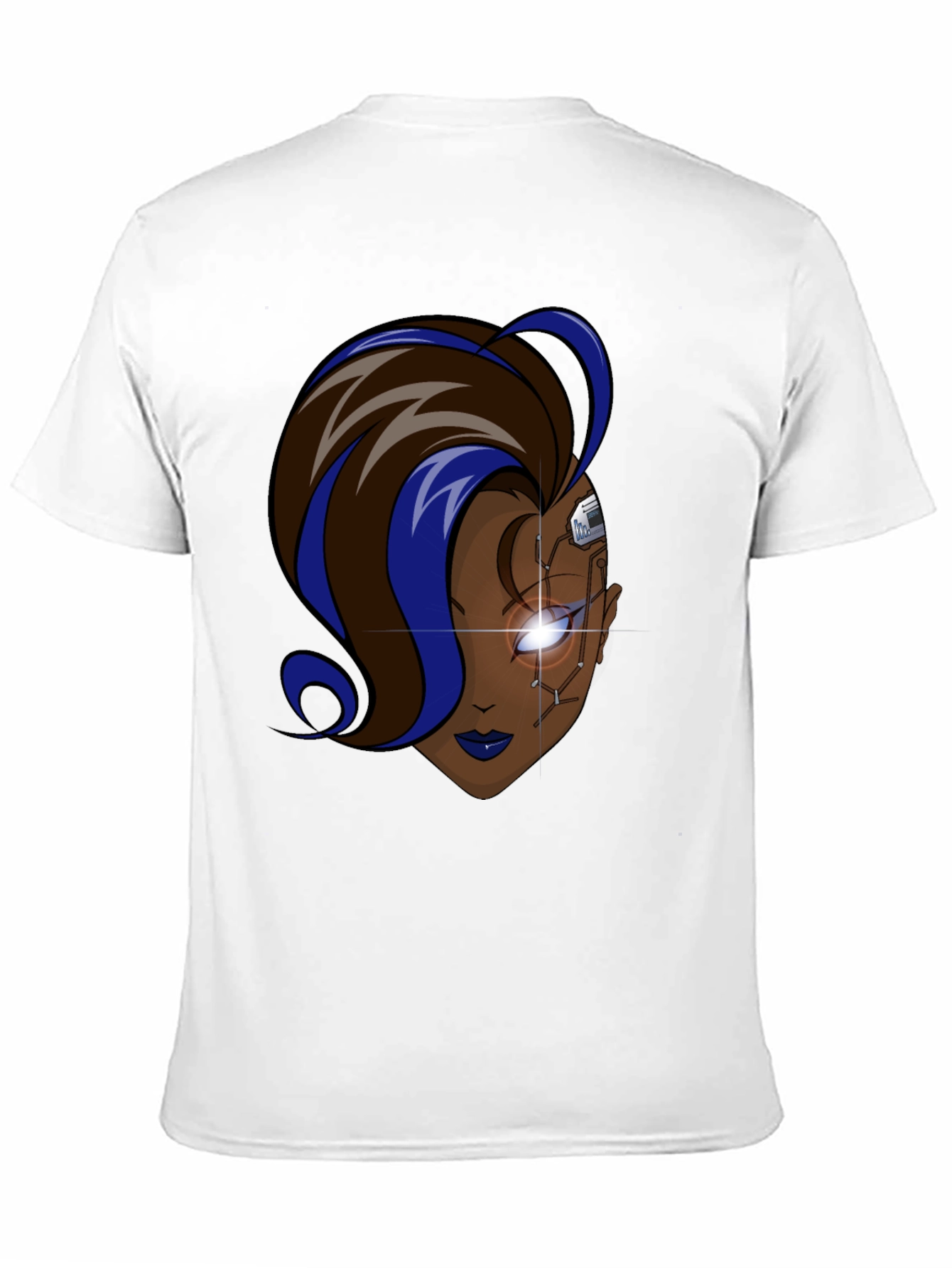 Cyberpunk Woman Graphic Black T-Shirt