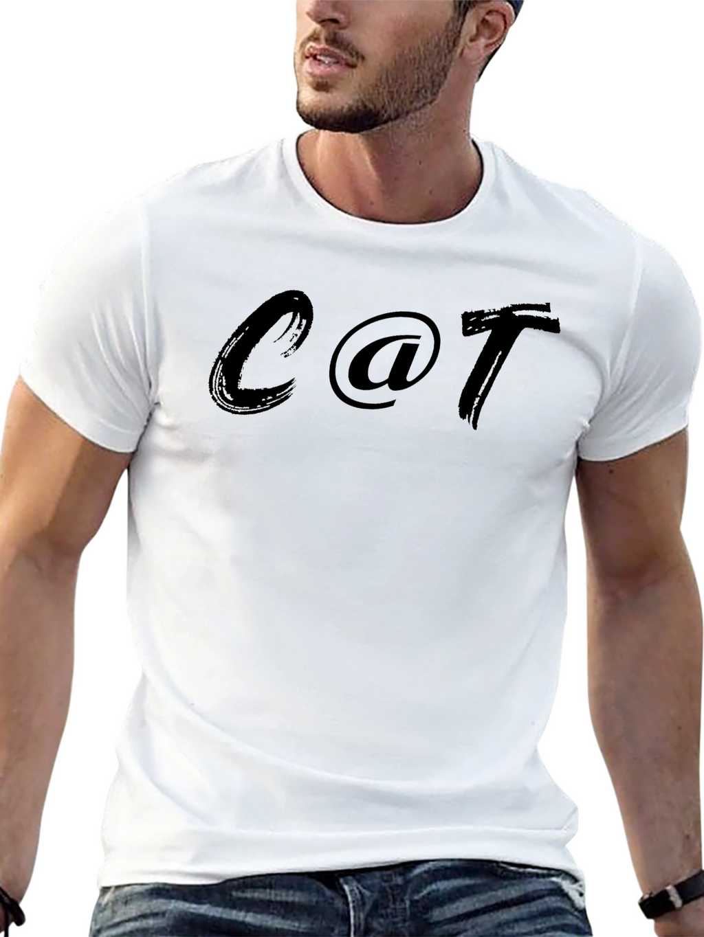 C@T Funny Black Graphic Tee