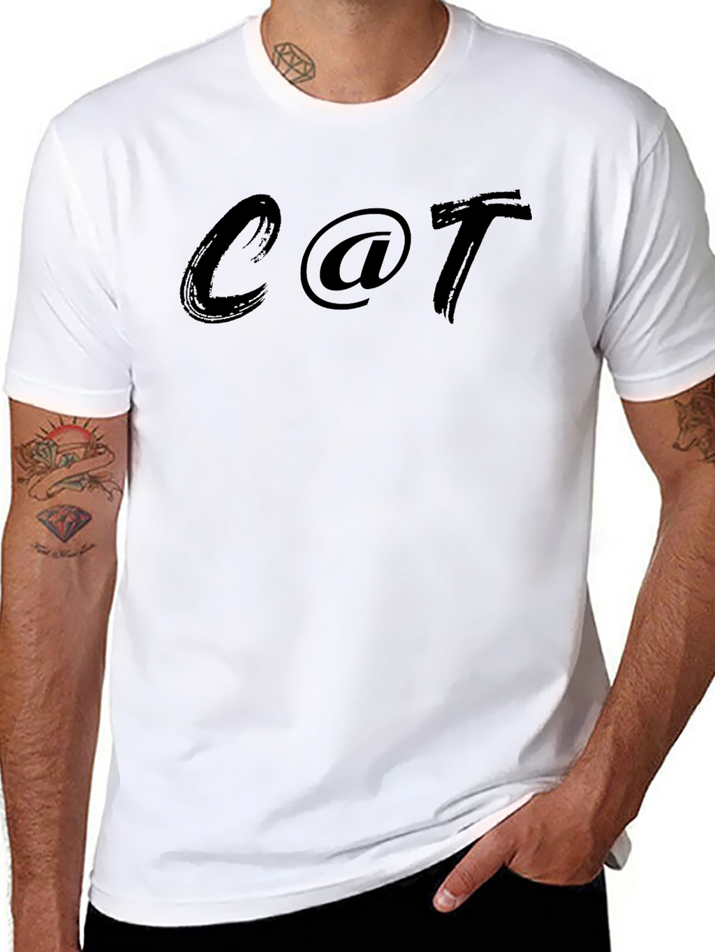 C@T Funny Black Graphic Tee