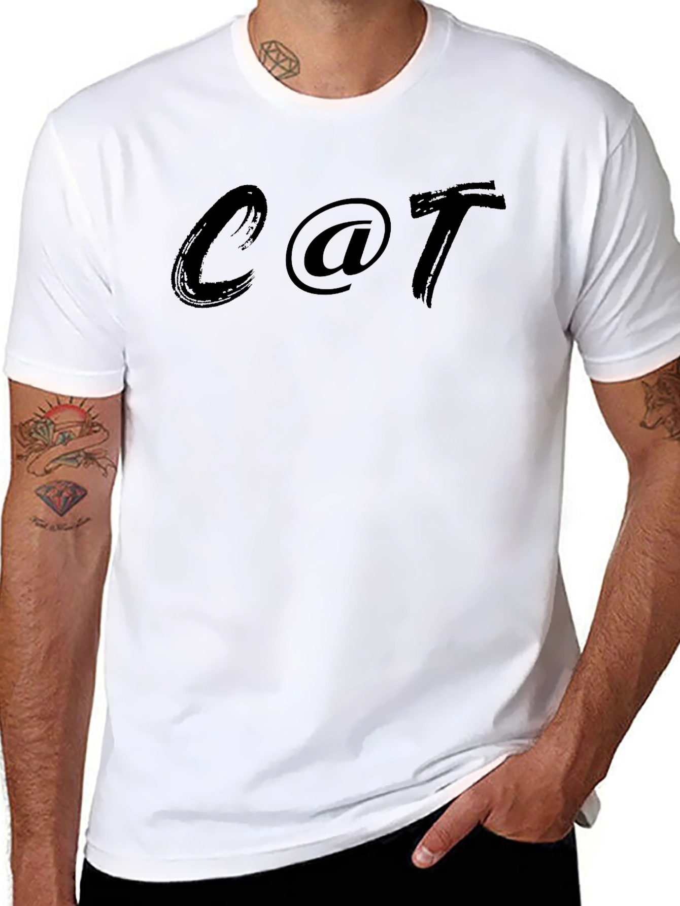 C@T Funny Black Graphic Tee