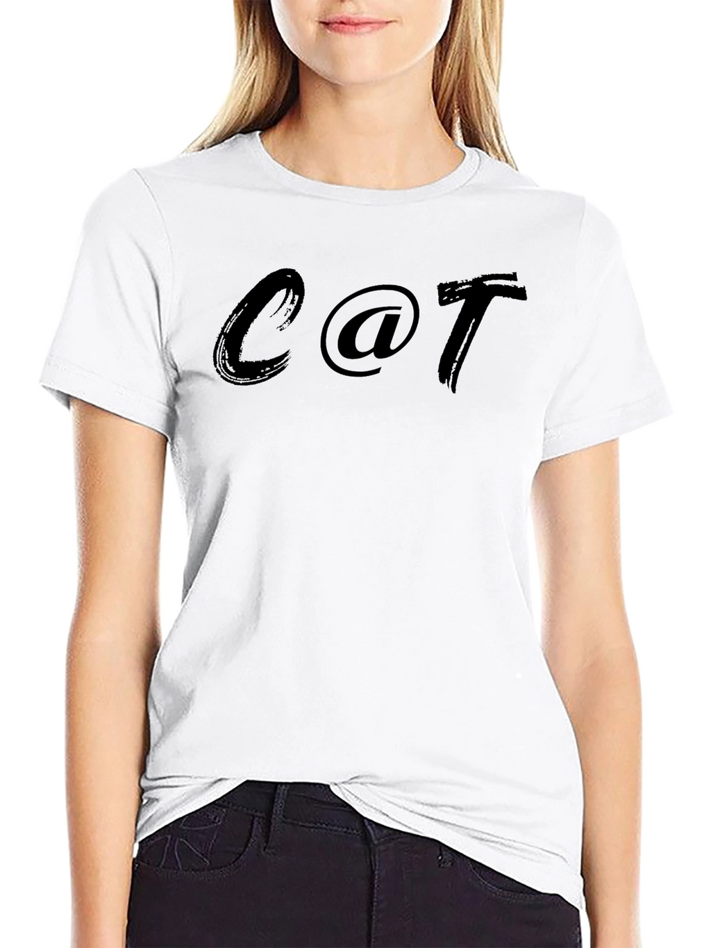C@T Funny Black Graphic Tee