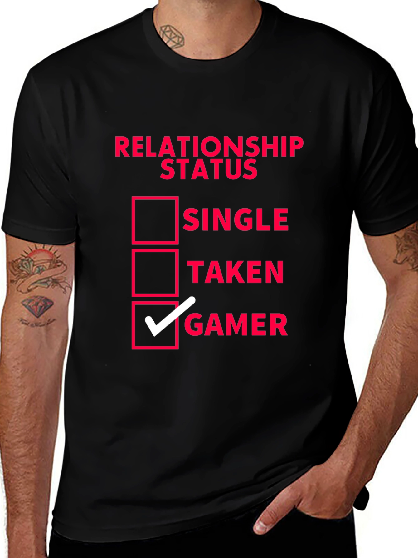 Relationship Status Gamer T-Shirt - Black