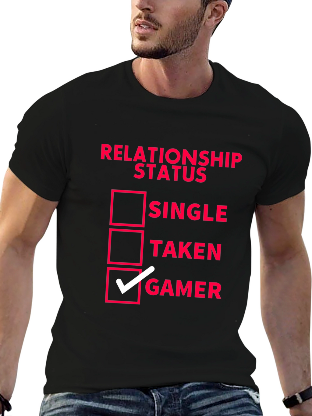 Relationship Status Gamer T-Shirt - Black