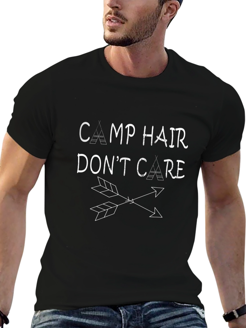 Camp Hair Dont Care Black T-Shirt
