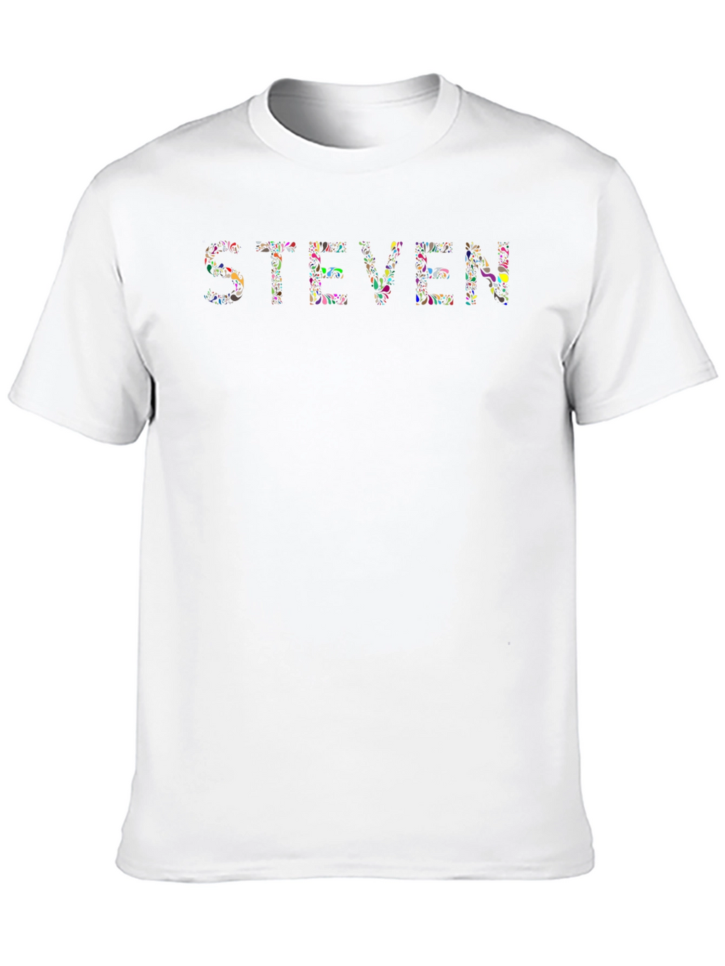 Steven Floral Print Black T-Shirt